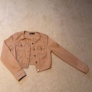 Forever 21 tan cropped jacket